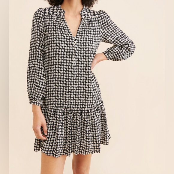 Anthropologie Maeve Sterling Houndstooth Tunic Dress - Picture 7 of 9